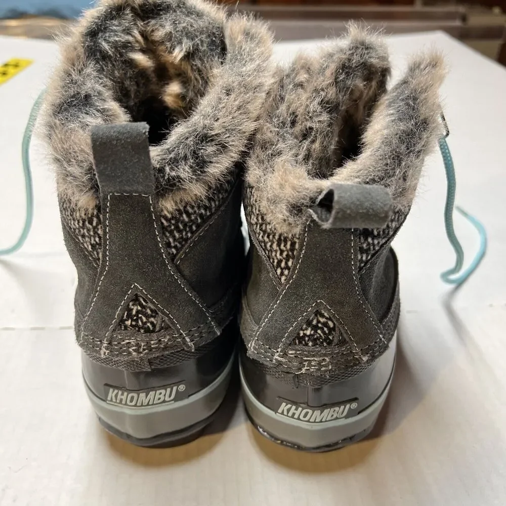 Khombu Faux Fur Winter Snow Rain‎ Boots Water Repellent Women's SZ 9
